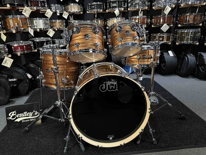 ~RARE~ DW Performance Series 5-Piece 10/12/16/22 Drum Kit Set in Bronze Oyster FinishPly w/ Matching 6.5×14 Snare Drum