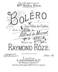 Raymond Rôze : Raymond Rôze : Boléro (Les Filles De Cadiz) – Piano, Voice – Faber Digital