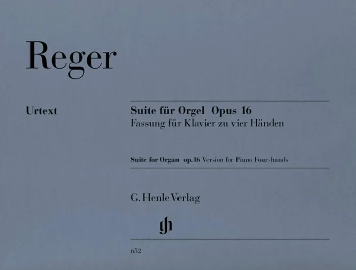 Reger: Organ Suite in E Minor, Op. 16 (arr. piano, 4-hands)