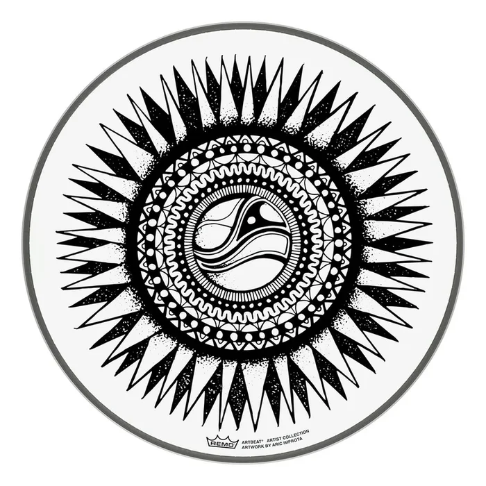 Remo Artbeat Artist Collection Drumhead – Aric Improta New Sun 10″