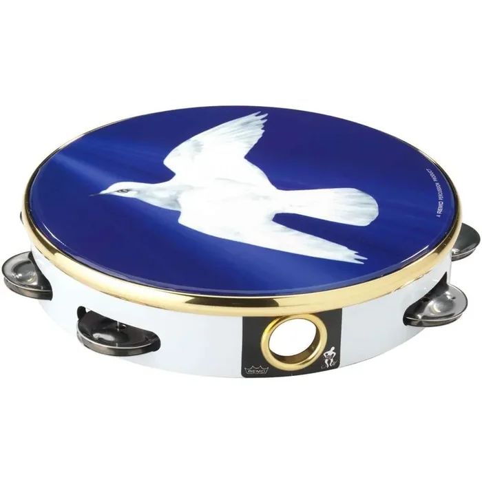 Remo Headed Tambourine with Dove design