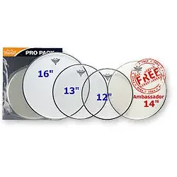 Remo PP-0250-BE Emperor Clear ProPack Plus 14in Ambassador, rock