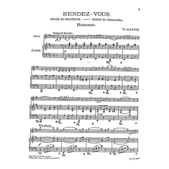 Rendezvous for Violin and Piano