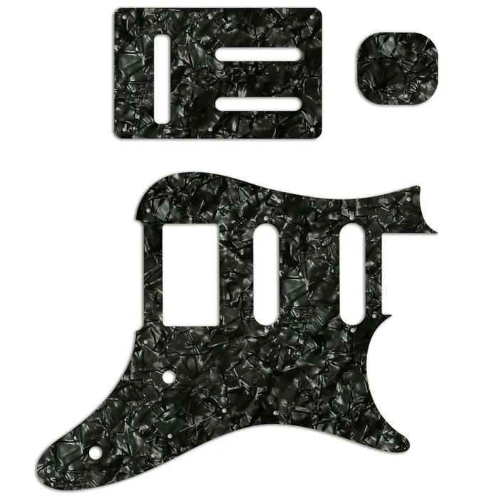 Replacement Pickguard and Backplates for Ibanez Prestige AZ2204 – Black Pearloid
