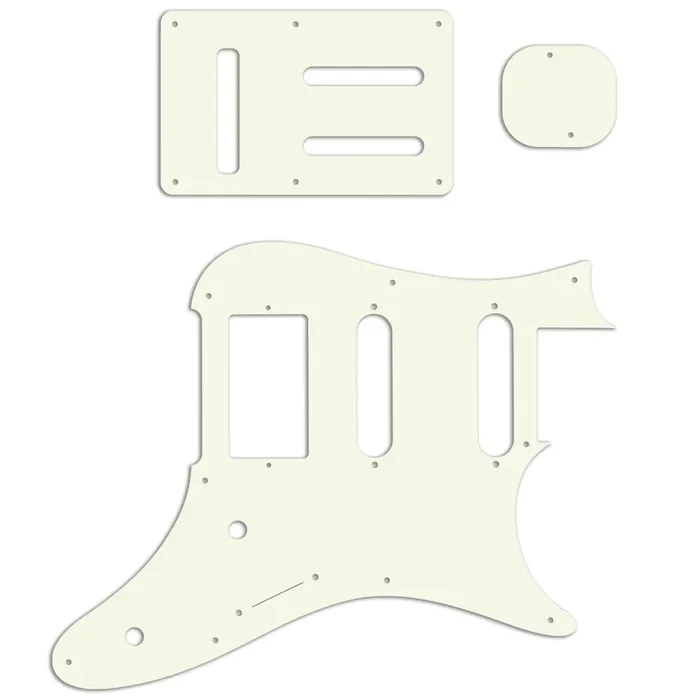Replacement Pickguard and Backplates for Ibanez Prestige AZ2204 – Single Ply Parchment 2.5mm Thick
