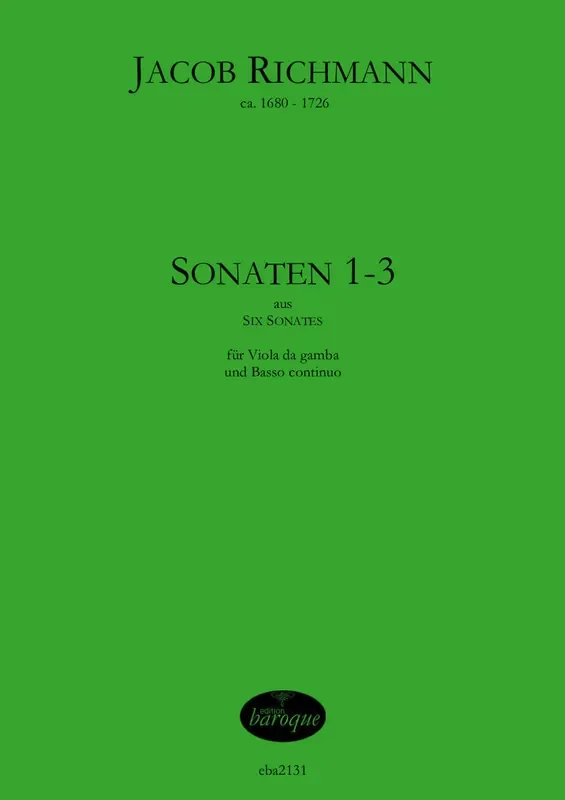 Richmann Sonatas 1-3 for Viola da Gamba and Basso Continuo