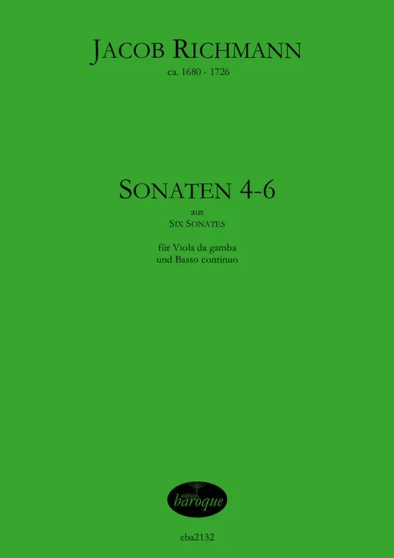 Richmann Sonatas 4-6 for Viola da Gamba and Basso Continuo