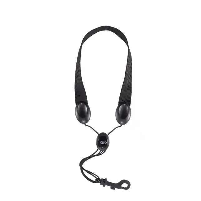 Rico Fabric Sax Strap with Plastic Snap Hook (Black)