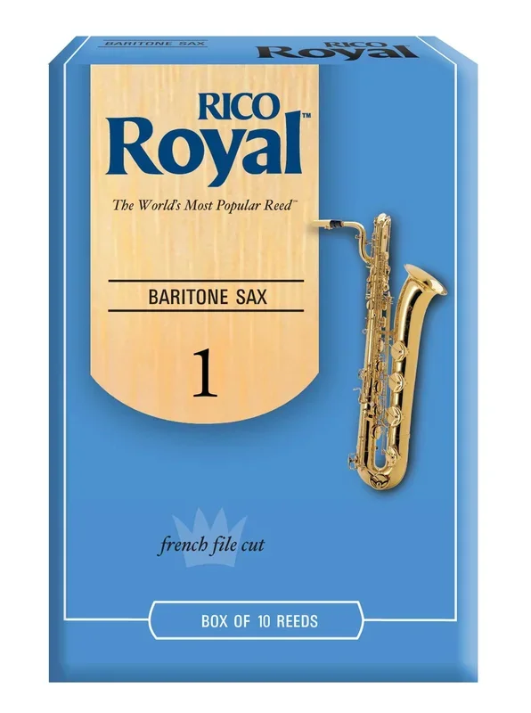 Rico Royal Baritone Sax Reeds, Strength 1.0, 10-pack