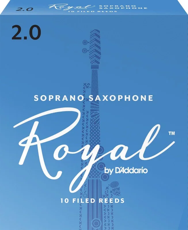 Rico Royal Soprano Sax Reeds, Strength 2.0, 10-pack