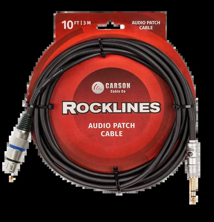 Rocklines 10-Foot XLR(F) to 1/4″ (ST) Jack Cable