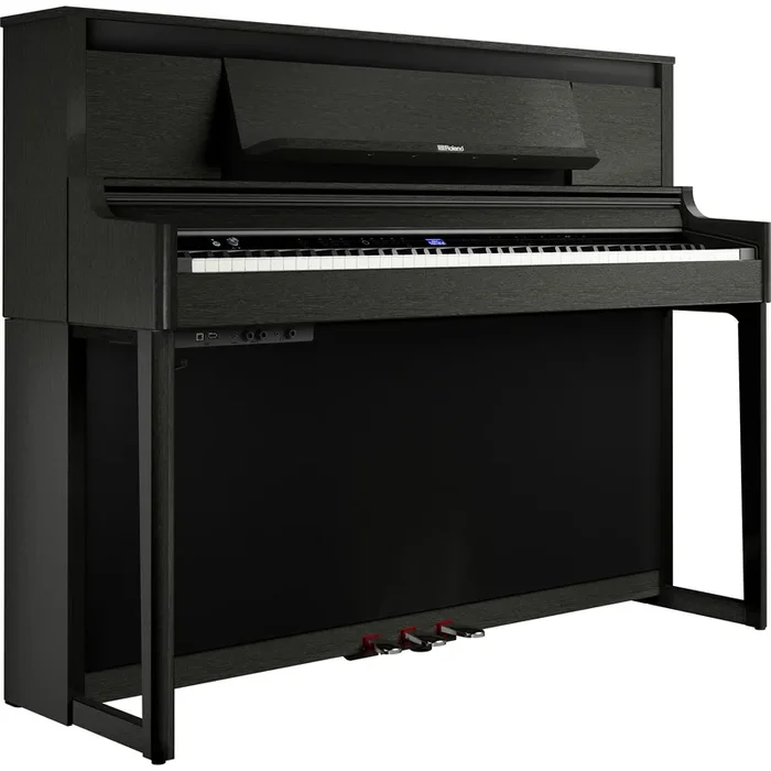 Roland LX-6-CH Digital Upright Piano Charcoal Black Bundle