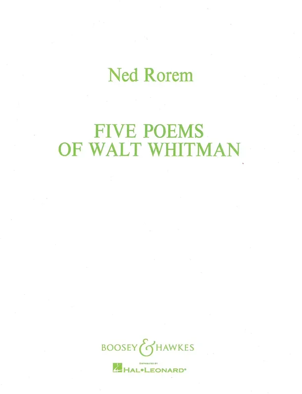 Rorem: Five Poems of Walt Whitman