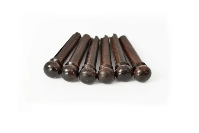 Rosewood Bridge Pins, Slotted – Bag of 6