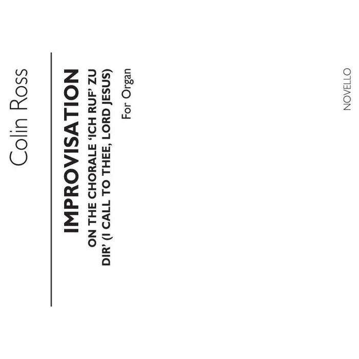 Ross, Colin – Improvisations On The Chorale ‘Ich Ruf Zu Dir’