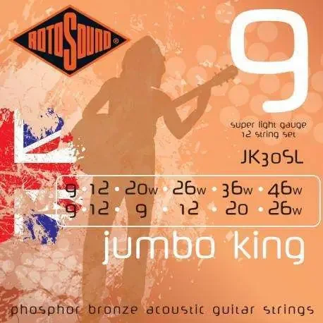 RotoSound – Jumbo King 12 String Acoustic Guitar Strings