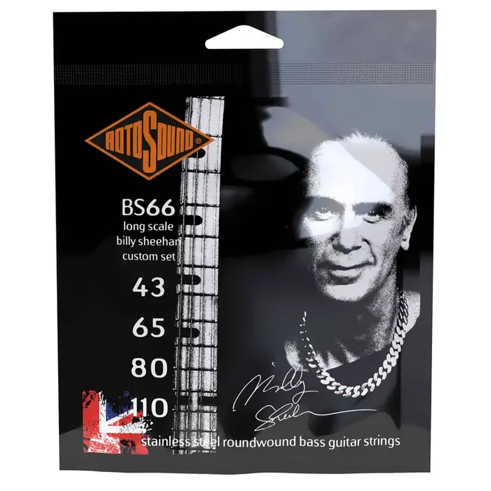 Rotosound BS66 Billy Sheehan Swing Bass Stainless Steel Roundwound 43-110 Bass Guitar Strings