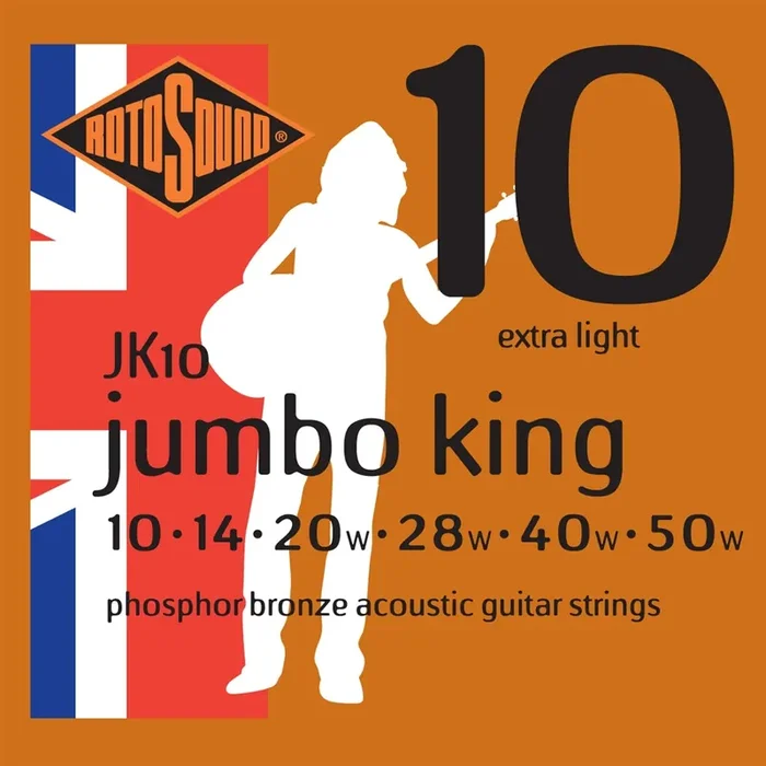 Rotosound (JK10) Jumbo King Phosphor Bronze 10 – 50