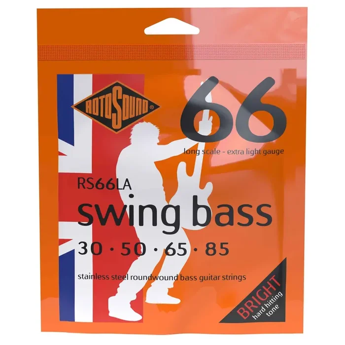 Rotosound Swing Bass Stainless Steel 30-85 Bass Guitar Strings, Long Scale [RS66LA]