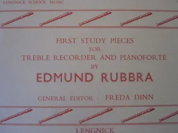 Rubbra, Emdond : First Study Pieces: Treble Recorder and Piano