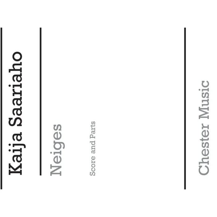 Saariaho, Kaija – Neiges For Eight Cellos
