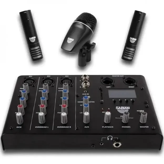 Sabian Sound Kit Complete 4 Piece Drum Mic & Mixer Kit With Stands