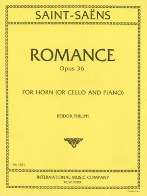 Saint-Saens : Romance Op.36: Cello (Or Horn) & Piano (International)