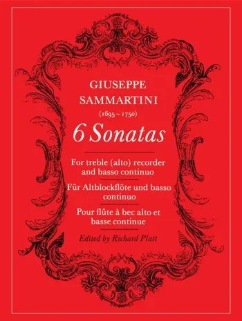 Sammartini : 6 Sonatas: Treble Recorder and Continuo (Archive Copy) (Faber)