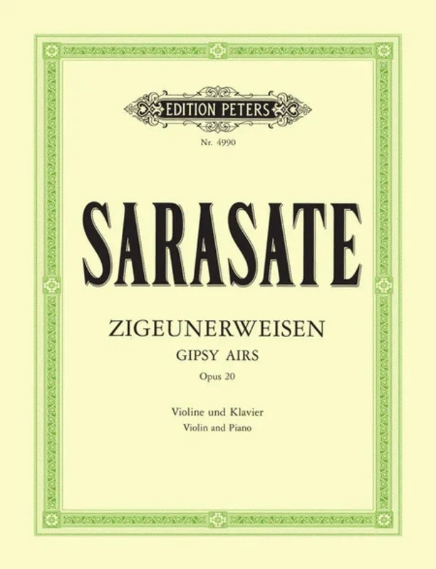 Sarasate – Zigeunerweisen Op 20 Violin/Piano (Softcover Book)