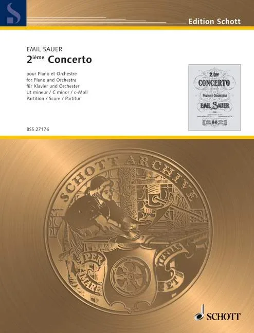 Sauer, Emil von : Sauer, Emil von : Piano Concerto C Minor, – piano and orchestra – Schott Digital