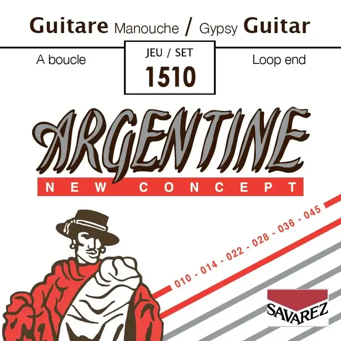 Savarez 1510 Argentine New Concept 10-45 Loop End Gypsy Jazz Guitar Strings