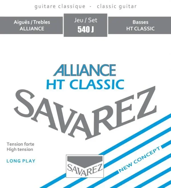 Savarez 540J Alliance HT Classic Classical Guitar Strings, High Tension