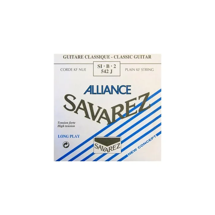 Savarez 542J Alliance HT Clear Nylon Classical Guitar B-2nd Single String, High Tension