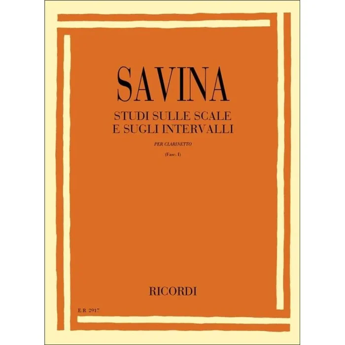 Savina, Leonardo – Studi Sulle Scale E Sugli Intervalli. Fasc. I