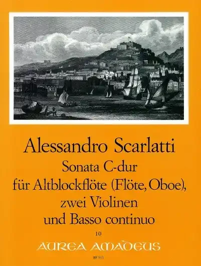Scarlatti Sonata in C Major for Treble Recorder, 2 Violins and Basso Continuo