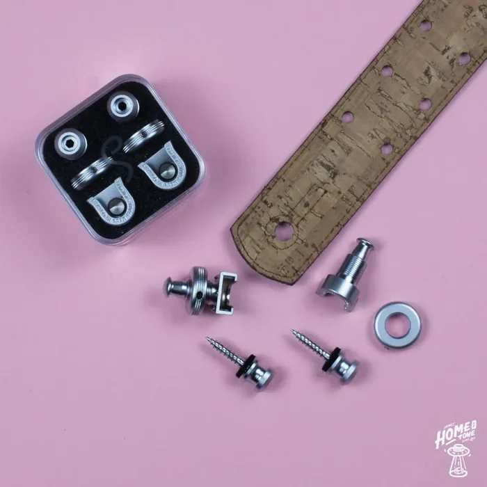 Schaller – S-Lock Security Strap Lock set – Satin Chrome