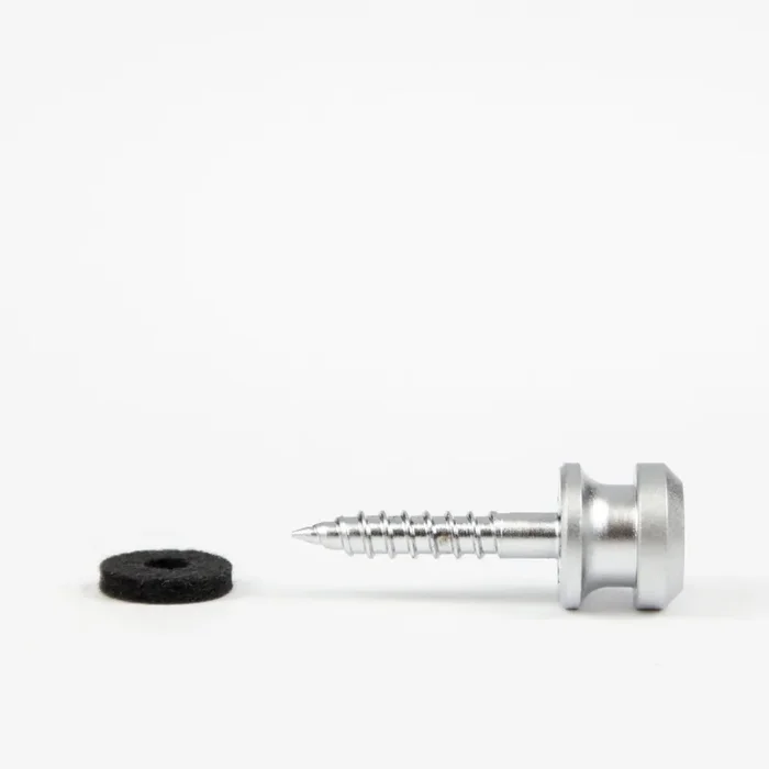 Schaller S-Locks Satin Chrome Strap Buttons and Screws (2-Pack)