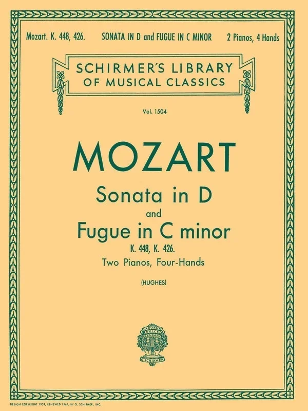 Schirmer – Mozart – Sonata K 488 & Fugue K426 2P4H