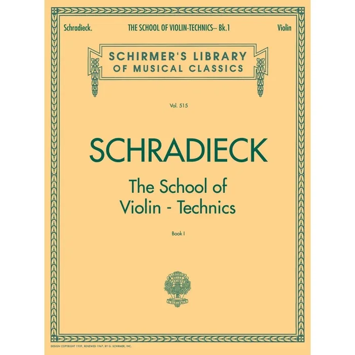 Schradieck, Henry – School of Violin Technics – Book 1