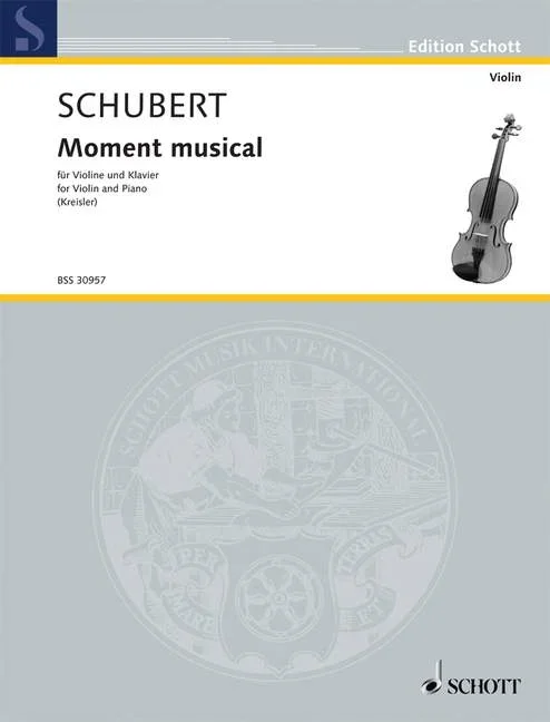 Schubert, Franz : Schubert, Franz : Moment musical F Minor, – violin and piano – Schott Digital