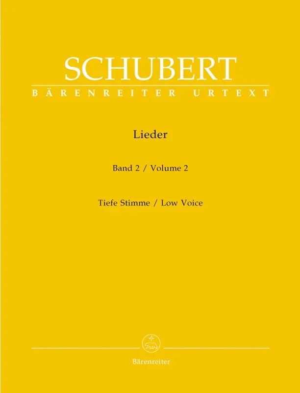 Schubert: Lieder Volume 2 for Low Voice