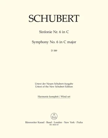 Schubert : Symphony No.6 in C (D.589) (Urtext). : Wind set: (Barenreiter)