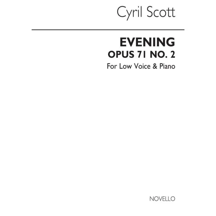 Scott, Cyril – Evening Op71 No.2-low Voice/Piano (Key-c)