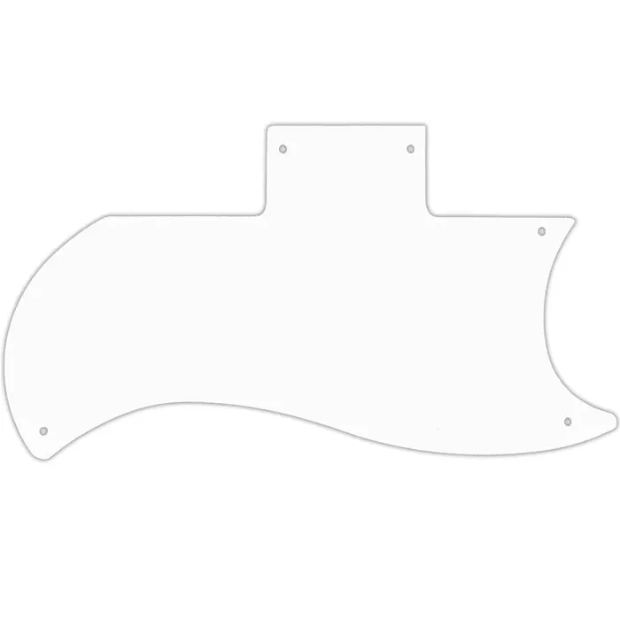 SG Reissue Half Face – Thin Shiny White .060″ / 1.52mm Thickness, No Bevelled Edge