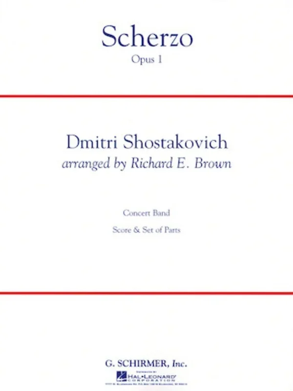 Shostakovich – Scherzo Op 1 Cb4 Full Score Score