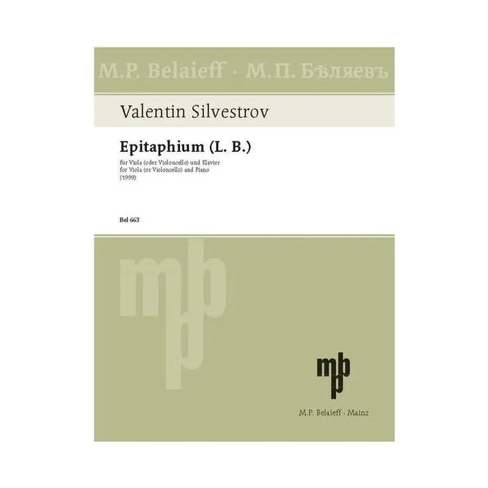 Silvestrov, Valentin – Epitaphium (L. B.)