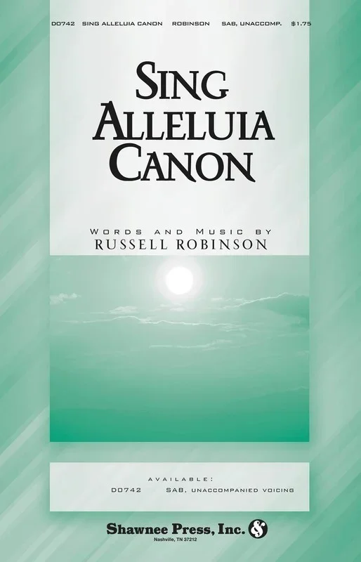 Sing Alleluia Canon Sab Unaccompanied Book