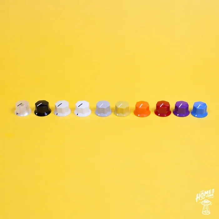 Skirted retro control knob for 1/4″ shaft USA spec pots