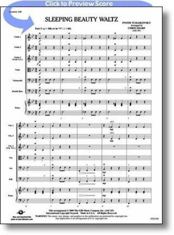 Sleeping Beauty Waltz Arr Sharp So Score/Parts