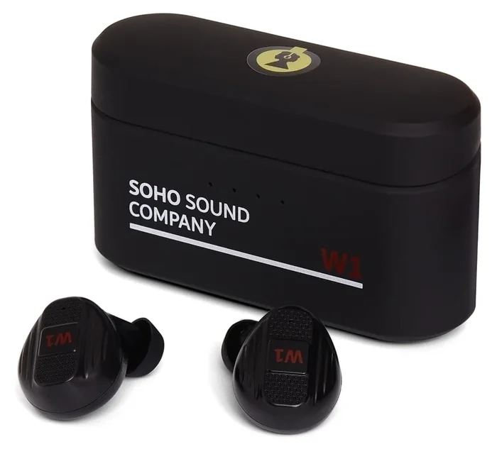 Soho W1 Wireless Earbuds with Power Bank – Black